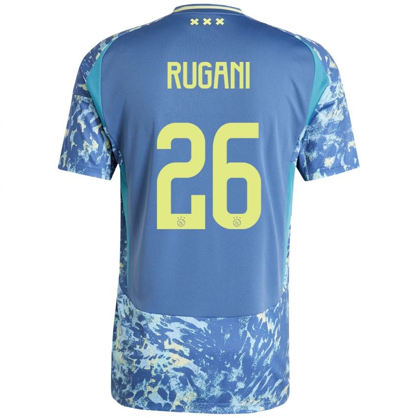 Herren Daniele Rugani #26 Grau Blau Gelb Auswärtstrikot Trikot 2024/25 T-Shirt Schweiz