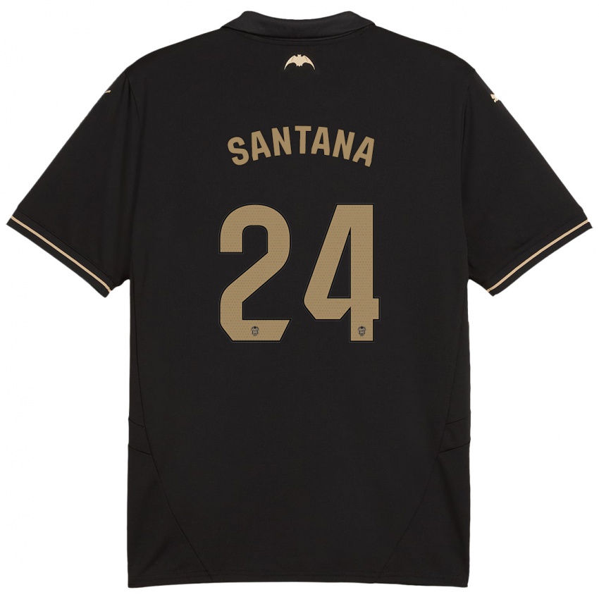 Homme Maillot Ismael Santana #24 Noir Tenues Extérieur 2024/25 T-Shirt Suisse