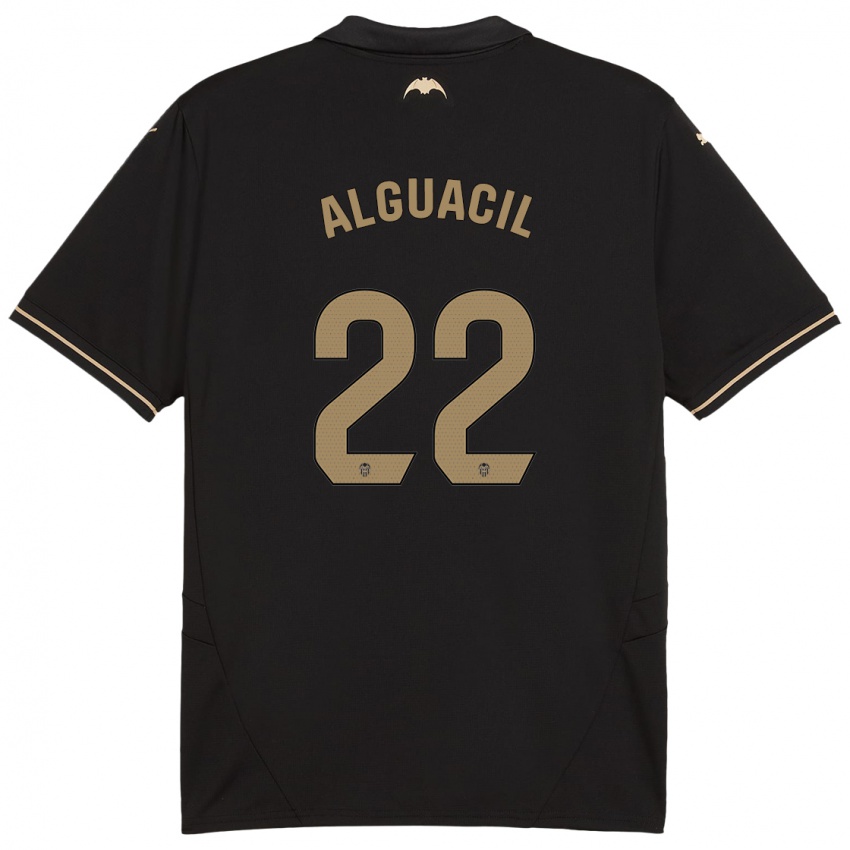 Homme Maillot Ainhoa Alguacil #22 Noir Tenues Extérieur 2024/25 T-Shirt Suisse