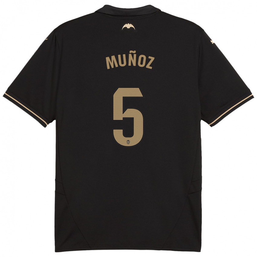 Homme Maillot Iván Muñoz #5 Noir Tenues Extérieur 2024/25 T-Shirt Suisse