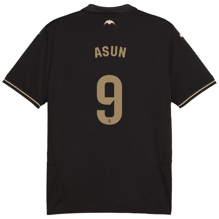 Homme Maillot Asun #9 Noir Tenues Extérieur 2024/25 T-Shirt Suisse