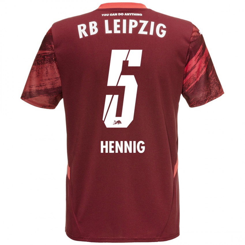 Homme Maillot Lenny Hennig #5 Bordeaux Tenues Extérieur 2024/25 T-Shirt Suisse