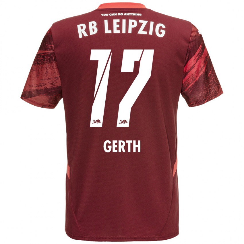 Herren Amos Gerth #17 Burgunderrot Auswärtstrikot Trikot 2024/25 T-Shirt Schweiz