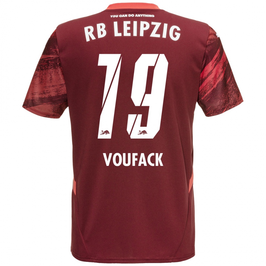 Herren Lionel Voufack #19 Burgunderrot Auswärtstrikot Trikot 2024/25 T-Shirt Schweiz