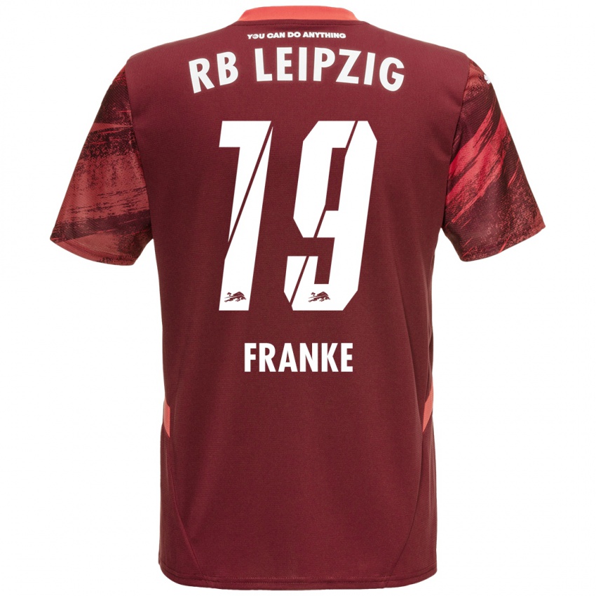 Herren Lenny Franke #19 Burgunderrot Auswärtstrikot Trikot 2024/25 T-Shirt Schweiz