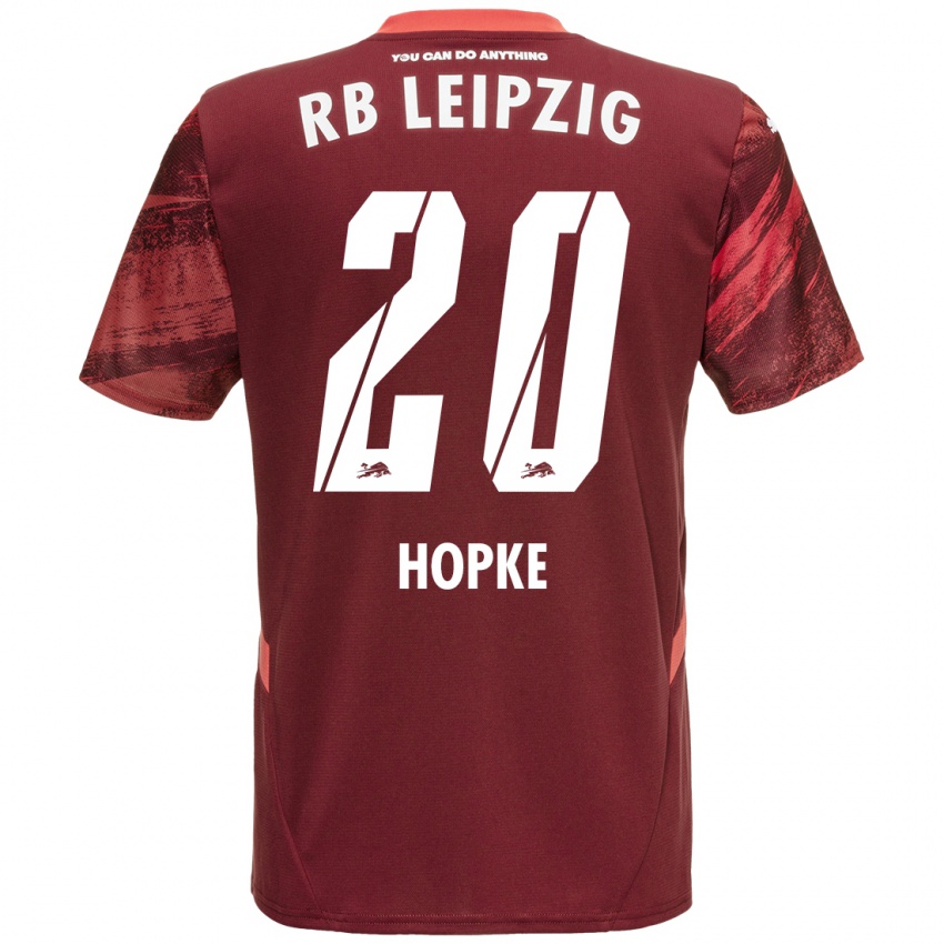 Herren Hannes Hopke #20 Burgunderrot Auswärtstrikot Trikot 2024/25 T-Shirt Schweiz