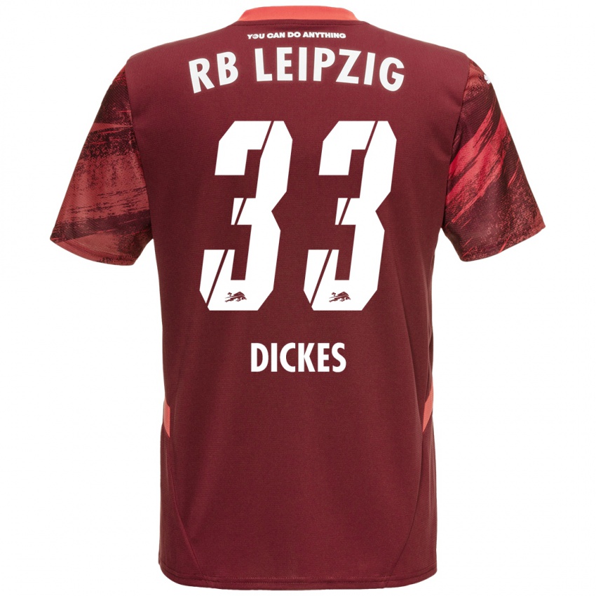 Herren Fernando Dickes #33 Burgunderrot Auswärtstrikot Trikot 2024/25 T-Shirt Schweiz