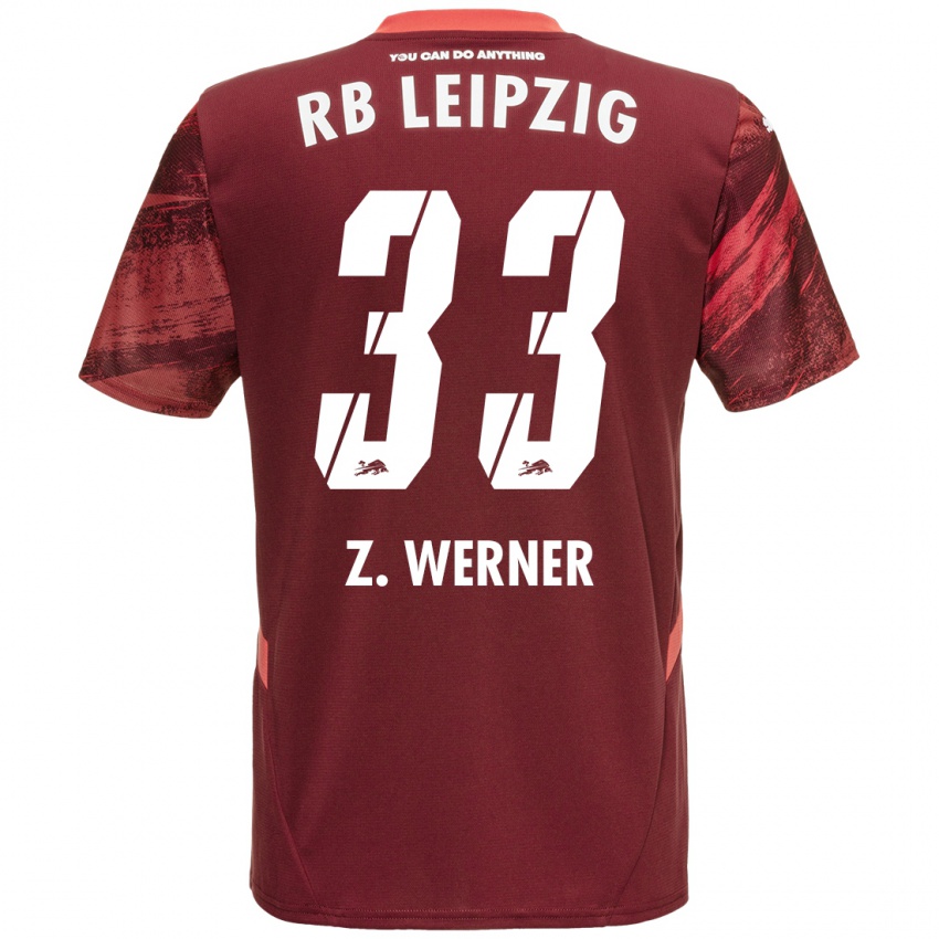 Herren Zoé Werner #33 Burgunderrot Auswärtstrikot Trikot 2024/25 T-Shirt Schweiz