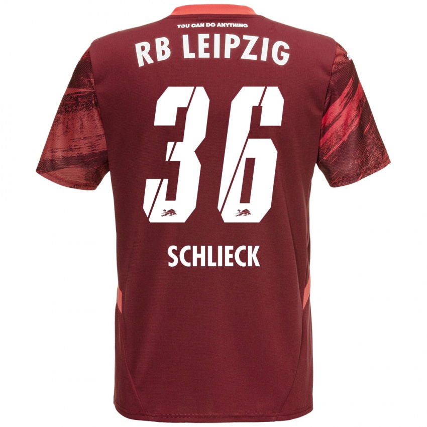 Homme Maillot Timo Schlieck #36 Bordeaux Tenues Extérieur 2024/25 T-Shirt Suisse