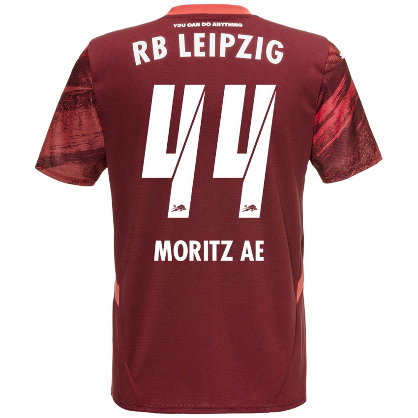 Herren Moritz Aé #44 Burgunderrot Auswärtstrikot Trikot 2024/25 T-Shirt Schweiz