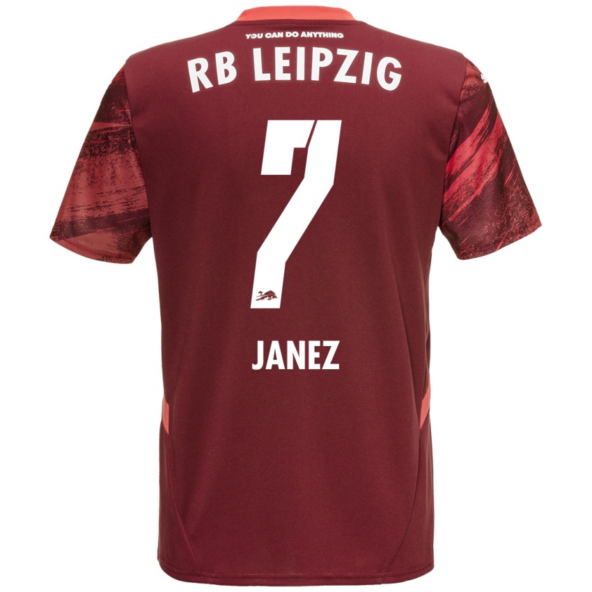 Homme Maillot Korina Lara Janež #7 Bordeaux Tenues Extérieur 2024/25 T-Shirt Suisse