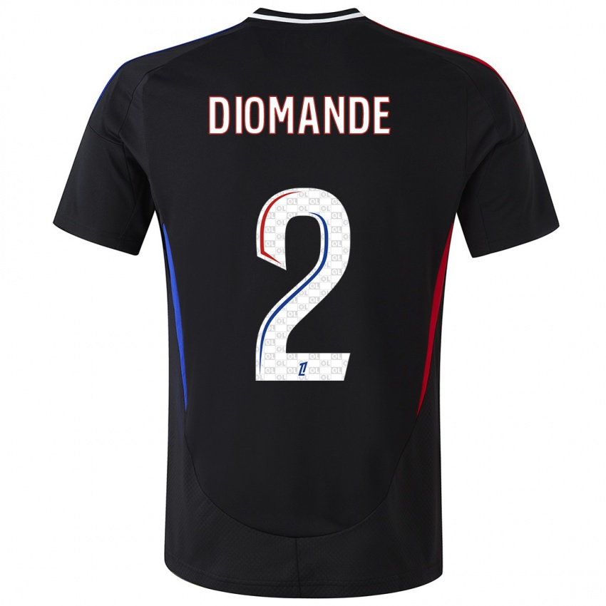 Homme Maillot Sinaly Diomande #2 Noir Tenues Extérieur 2024/25 T-Shirt Suisse