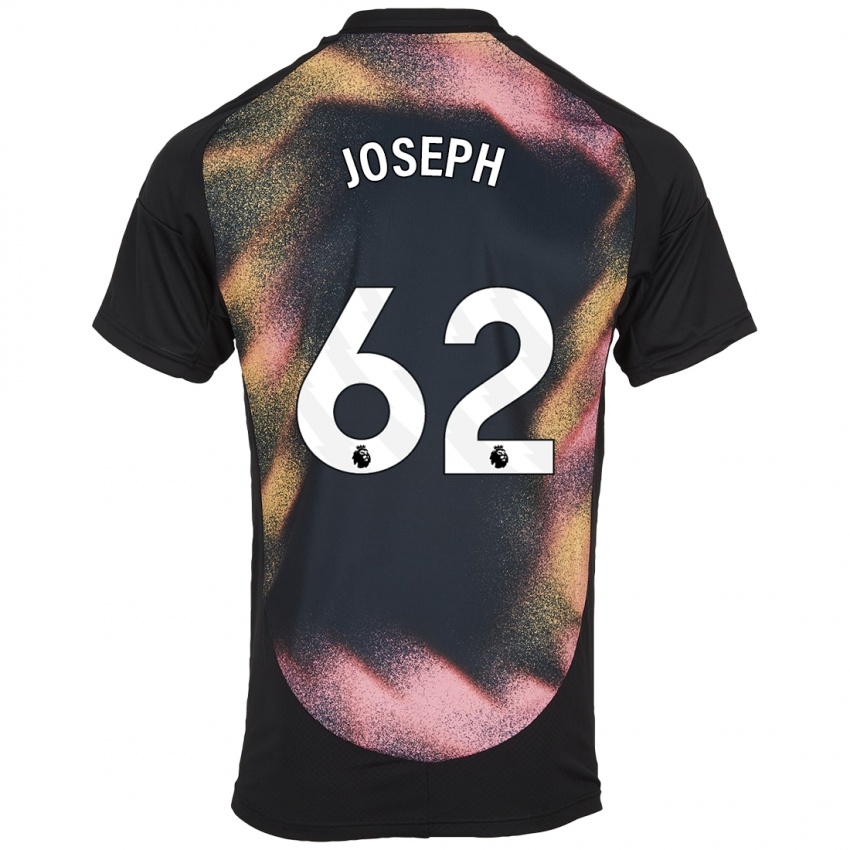 Homme Maillot Jayden Joseph #62 Noir Blanc Tenues Extérieur 2024/25 T-Shirt Suisse