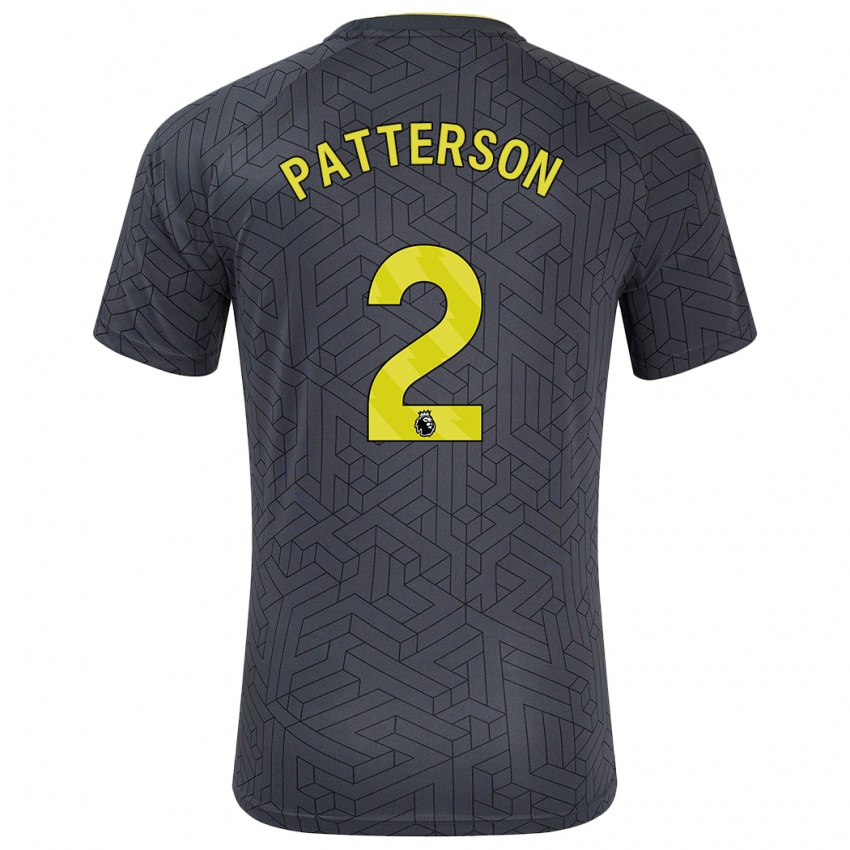 Homme Maillot Nathan Patterson #2 Noir Jaune Tenues Extérieur 2024/25 T-Shirt Suisse