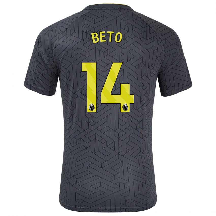 Homme Maillot Beto #14 Noir Jaune Tenues Extérieur 2024/25 T-Shirt Suisse