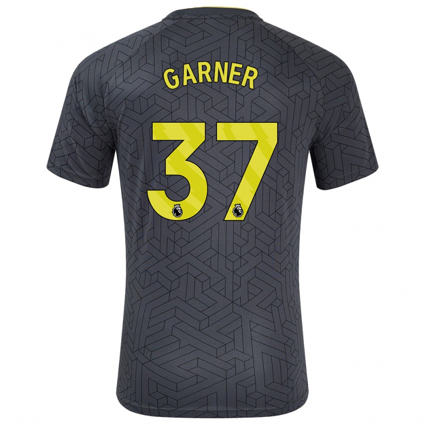 Homme Maillot James Garner #37 Noir Jaune Tenues Extérieur 2024/25 T-Shirt Suisse