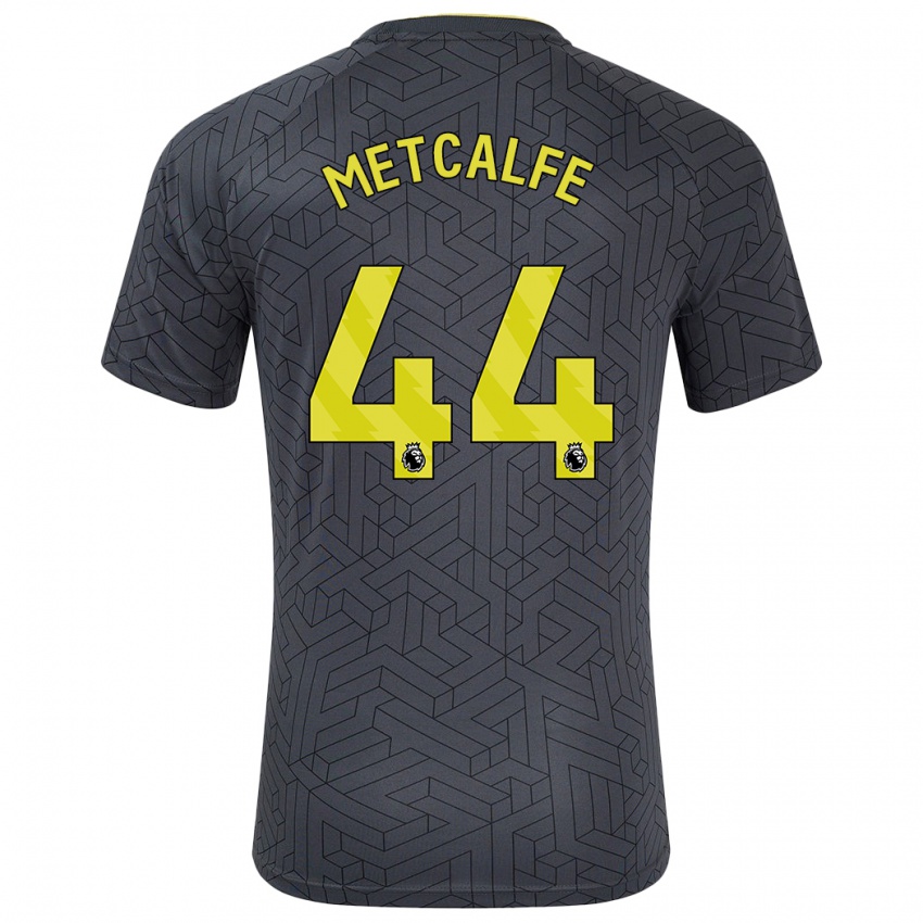 Homme Maillot Jenson Metcalfe #44 Noir Jaune Tenues Extérieur 2024/25 T-Shirt Suisse