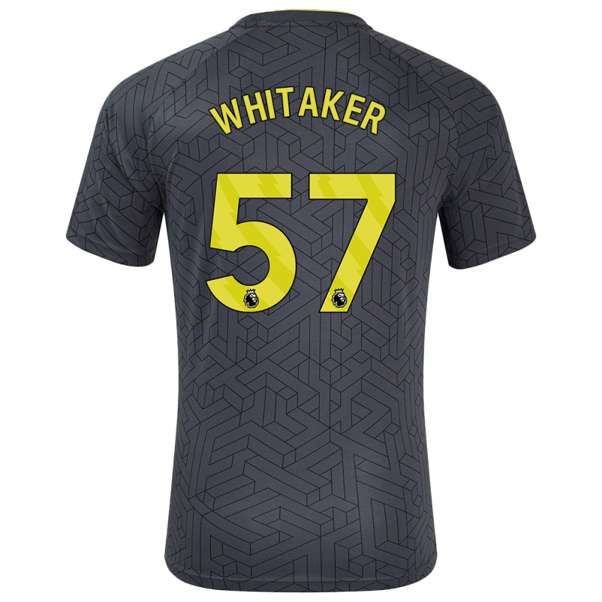 Homme Maillot Charlie Whitaker #57 Noir Jaune Tenues Extérieur 2024/25 T-Shirt Suisse