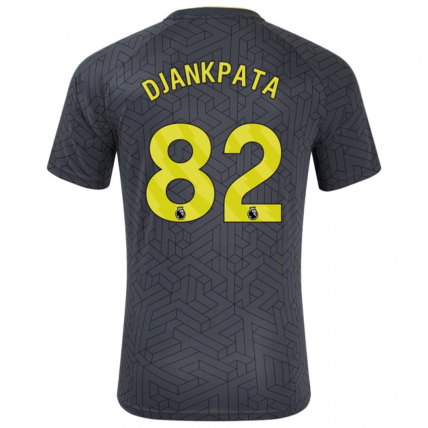 Homme Maillot Halid Djankpata #82 Noir Jaune Tenues Extérieur 2024/25 T-Shirt Suisse