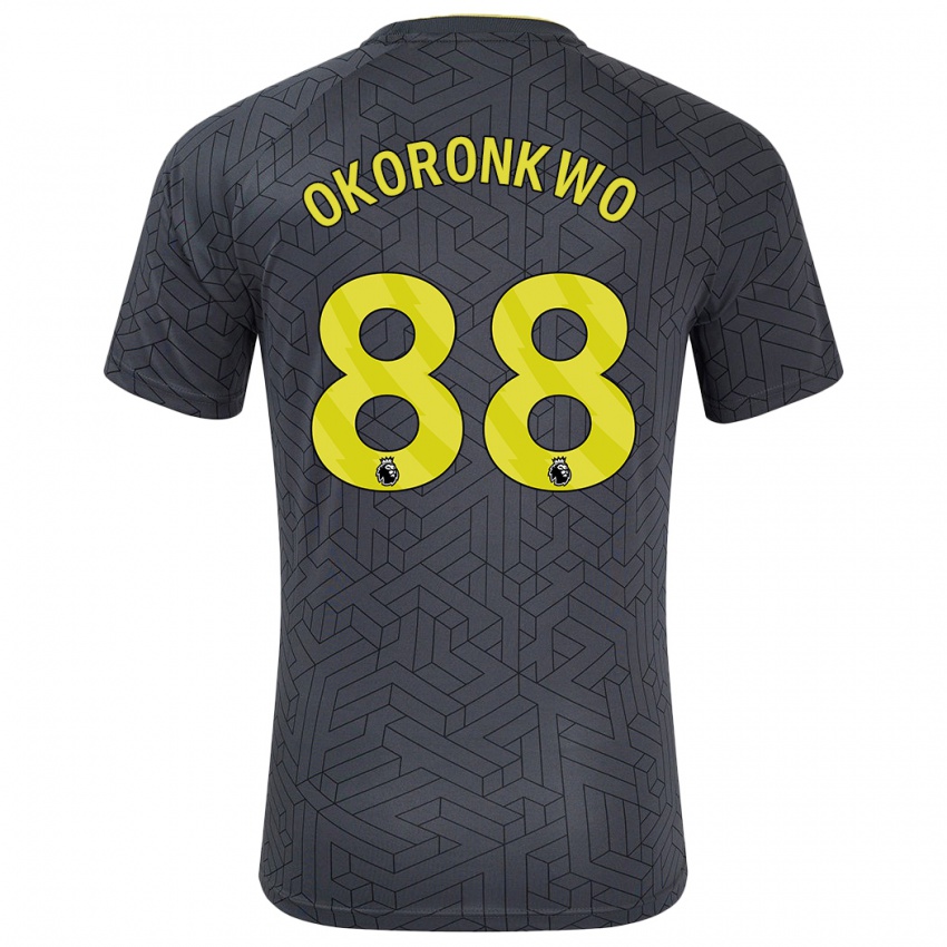 Homme Maillot Francis Okoronkwo #88 Noir Jaune Tenues Extérieur 2024/25 T-Shirt Suisse