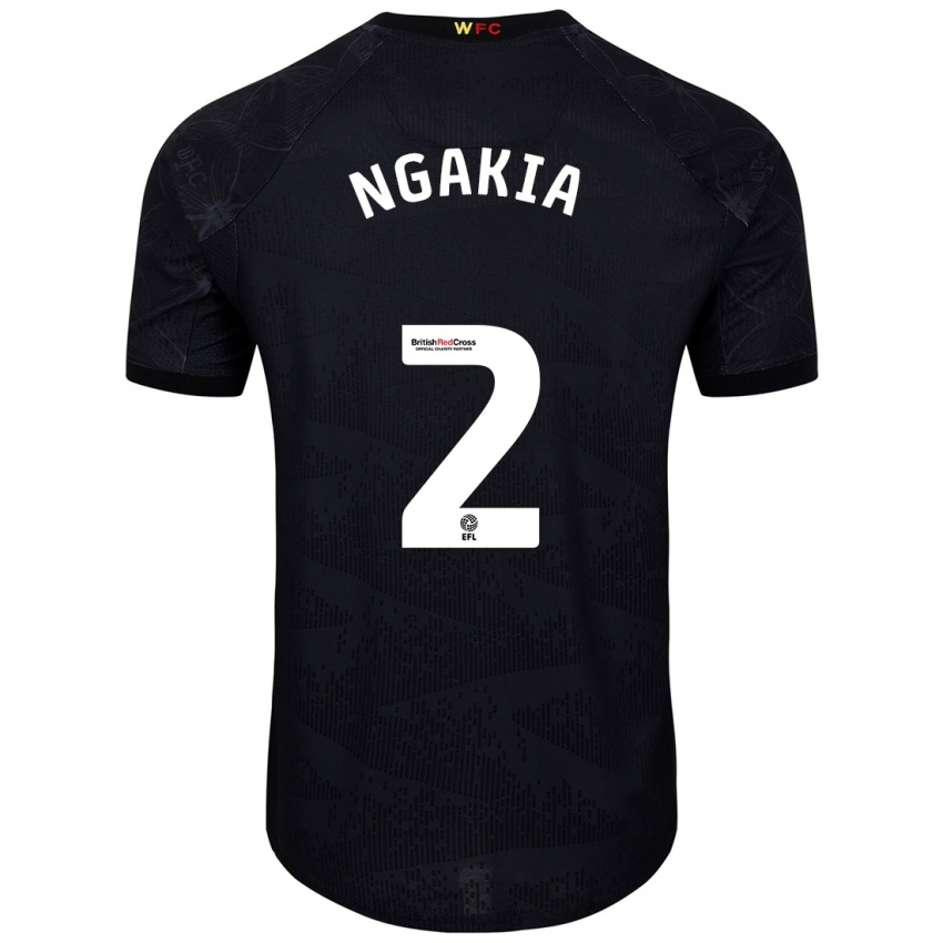 Homme Maillot Jeremy Ngakia #2 Noir Blanc Tenues Extérieur 2024/25 T-Shirt Suisse