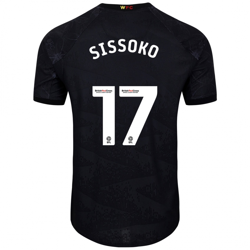 Homme Maillot Moussa Sissoko #17 Noir Blanc Tenues Extérieur 2024/25 T-Shirt Suisse