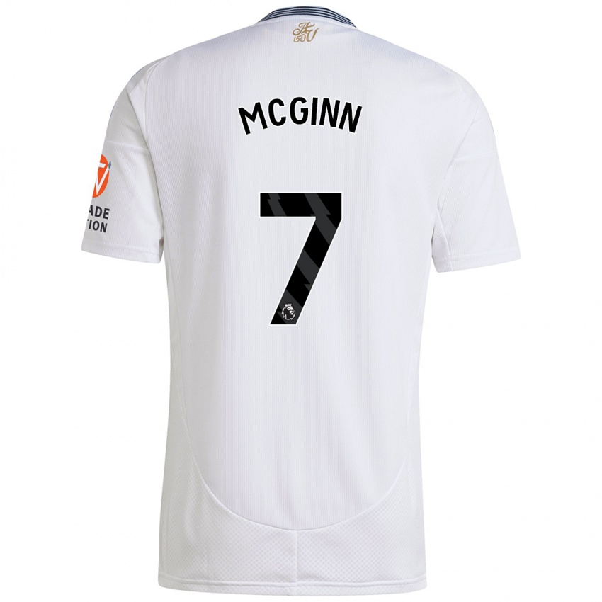 Homme Maillot John Mcginn #7 Blanc Tenues Extérieur 2024/25 T-Shirt Suisse