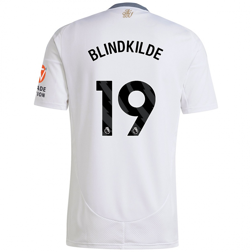 Homme Maillot Laura Blindkilde #19 Blanc Tenues Extérieur 2024/25 T-Shirt Suisse