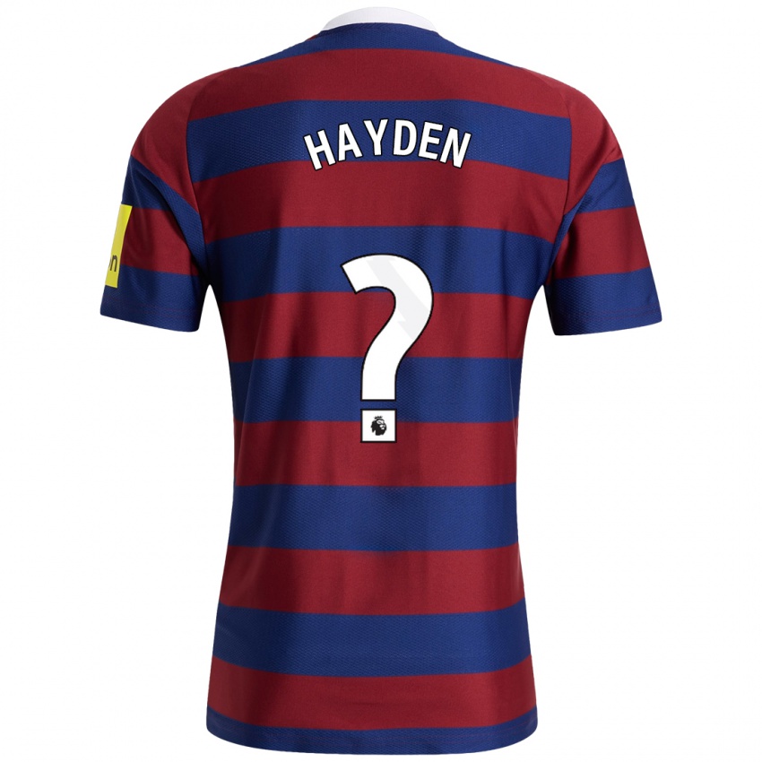 Homme Maillot Isaac Hayden #0 Bordeaux Bleu Marine Tenues Extérieur 2024/25 T-Shirt Suisse