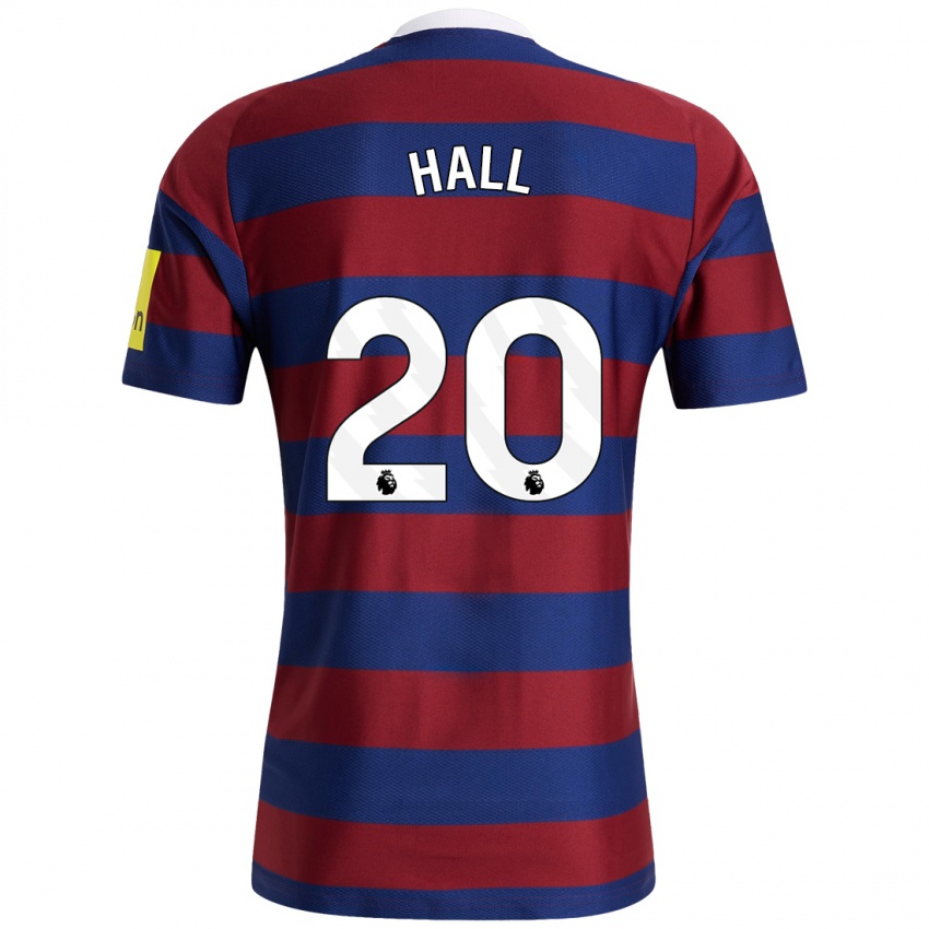 Homme Maillot Lewis Hall #20 Bordeaux Bleu Marine Tenues Extérieur 2024/25 T-Shirt Suisse