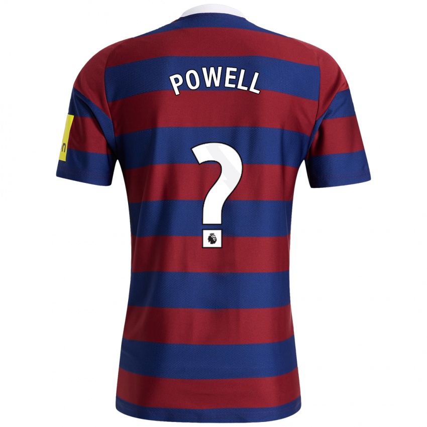 Homme Maillot Harry Powell #0 Bordeaux Bleu Marine Tenues Extérieur 2024/25 T-Shirt Suisse