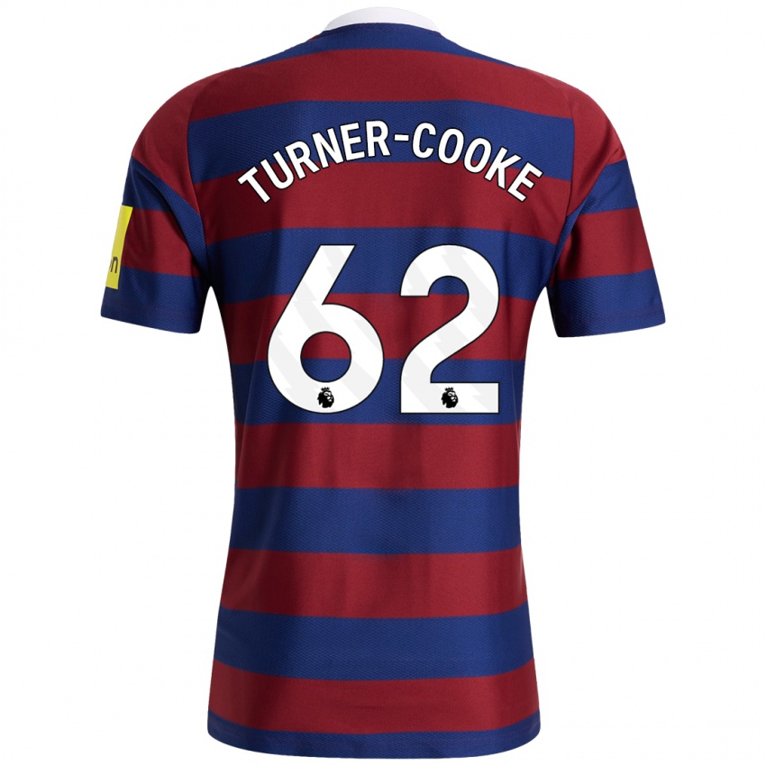 Homme Maillot Jay Turner-Cooke #62 Bordeaux Bleu Marine Tenues Extérieur 2024/25 T-Shirt Suisse