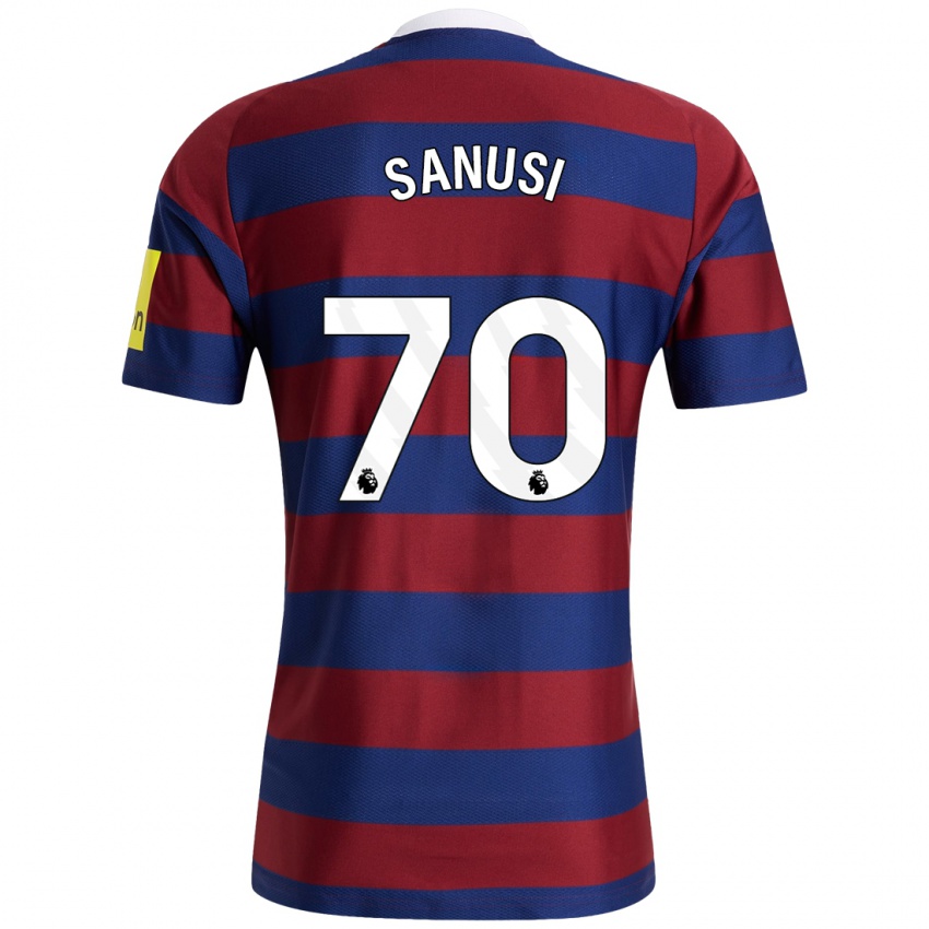 Homme Maillot Trevan Sanusi #70 Bordeaux Bleu Marine Tenues Extérieur 2024/25 T-Shirt Suisse