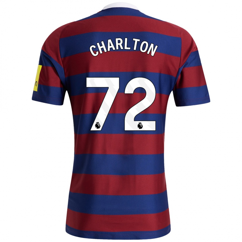 Homme Maillot Dylan Charlton #72 Bordeaux Bleu Marine Tenues Extérieur 2024/25 T-Shirt Suisse