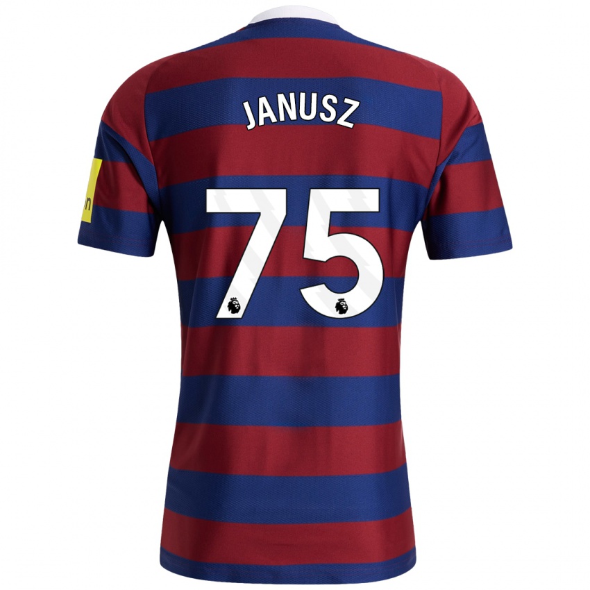 Homme Maillot Adrian Janusz #75 Bordeaux Bleu Marine Tenues Extérieur 2024/25 T-Shirt Suisse