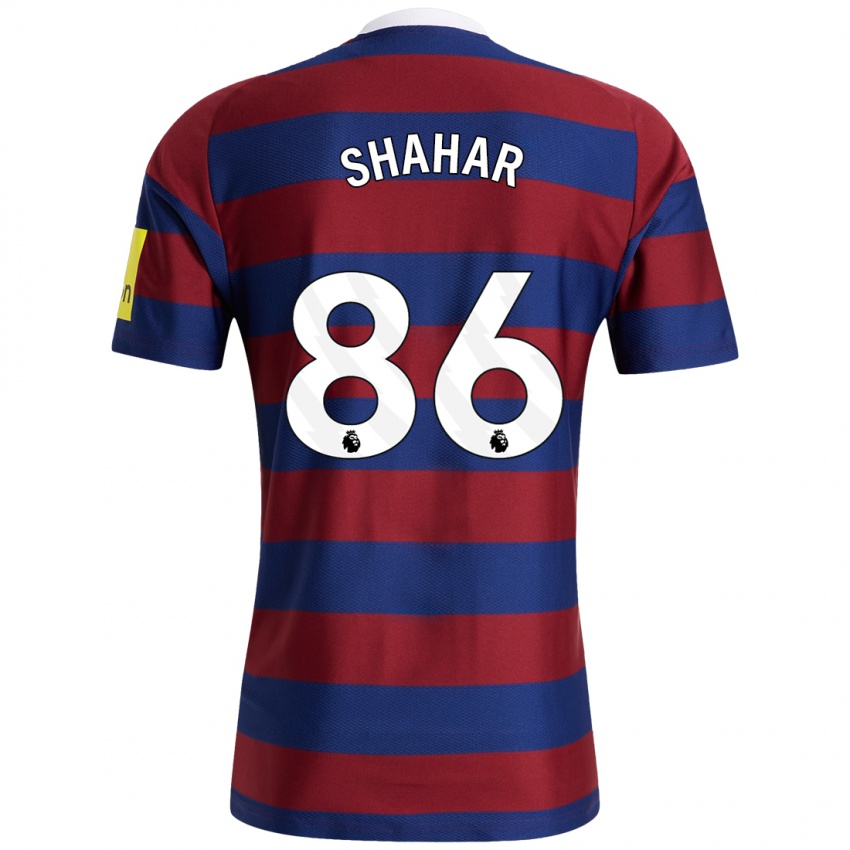 Homme Maillot Leo Shahar #86 Bordeaux Bleu Marine Tenues Extérieur 2024/25 T-Shirt Suisse