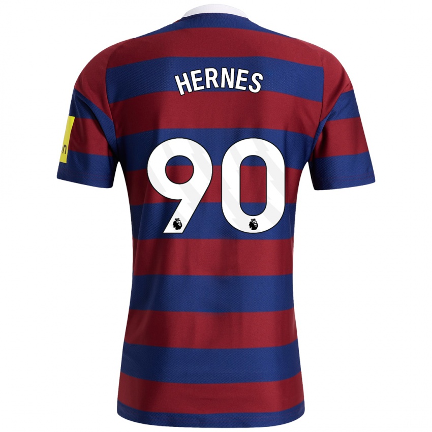 Homme Maillot Travis Hernes #90 Bordeaux Bleu Marine Tenues Extérieur 2024/25 T-Shirt Suisse