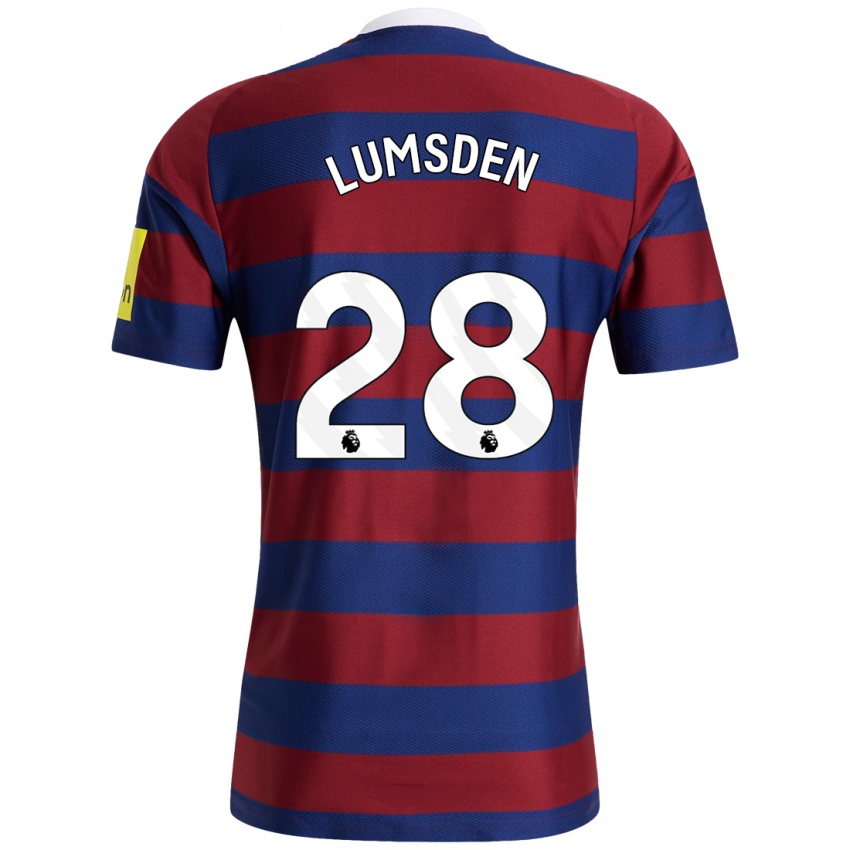 Homme Maillot Beth Lumsden #28 Bordeaux Bleu Marine Tenues Extérieur 2024/25 T-Shirt Suisse