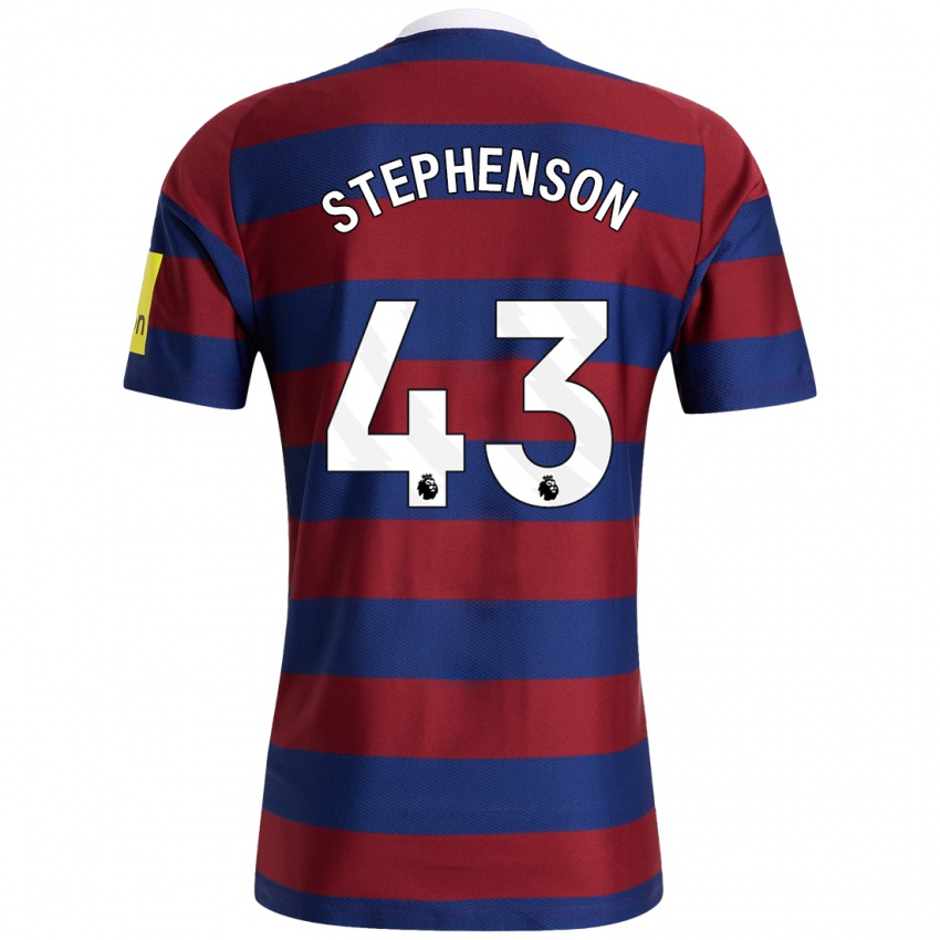 Homme Maillot Dylan Stephenson #43 Bordeaux Bleu Marine Tenues Extérieur 2024/25 T-Shirt Suisse