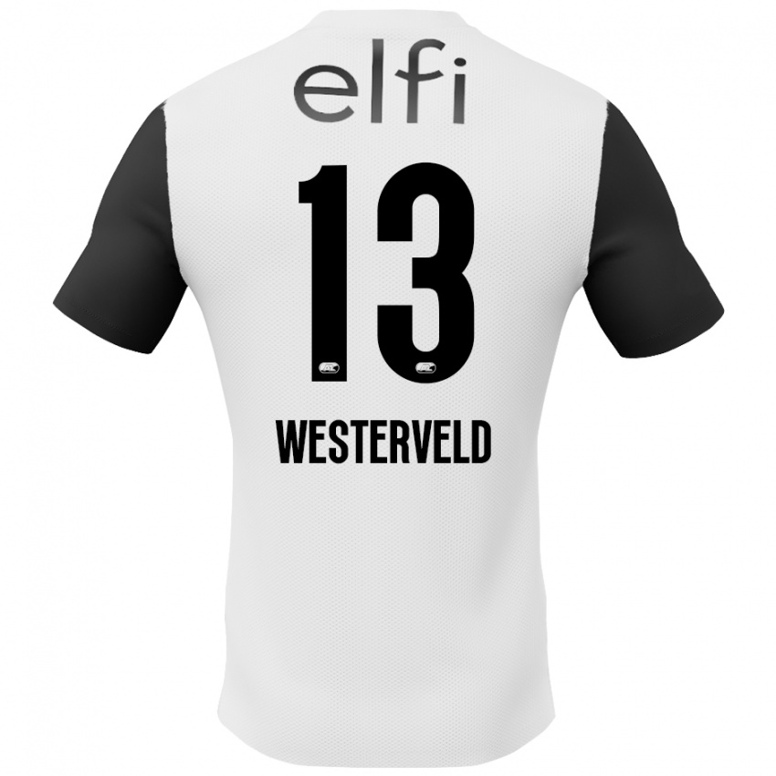 Herren Sem Westerveld #13 Weiß Schwarz Auswärtstrikot Trikot 2024/25 T-Shirt Schweiz