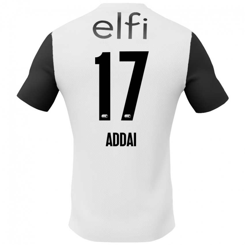 Herren Jayden Addai #17 Weiß Schwarz Auswärtstrikot Trikot 2024/25 T-Shirt Schweiz