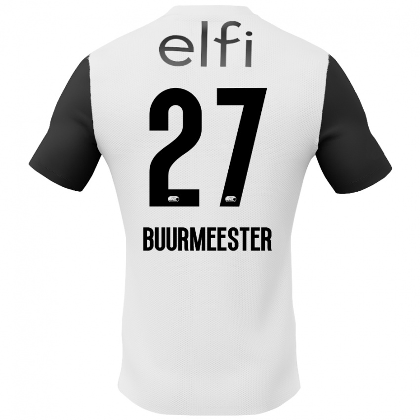 Herren Zico Buurmeester #27 Weiß Schwarz Auswärtstrikot Trikot 2024/25 T-Shirt Schweiz