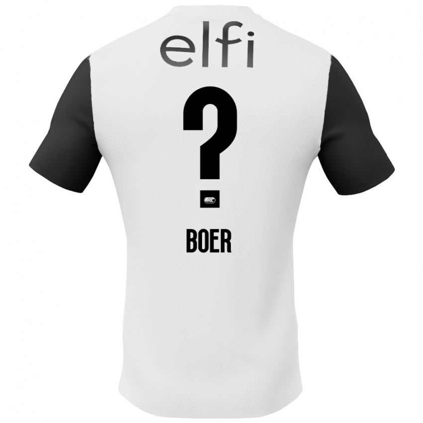 Herren Lars Boer #0 Weiß Schwarz Auswärtstrikot Trikot 2024/25 T-Shirt Schweiz