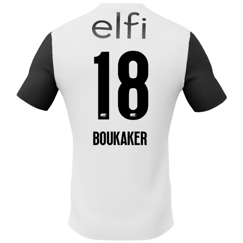 Herren Romaissa Boukaker #18 Weiß Schwarz Auswärtstrikot Trikot 2024/25 T-Shirt Schweiz