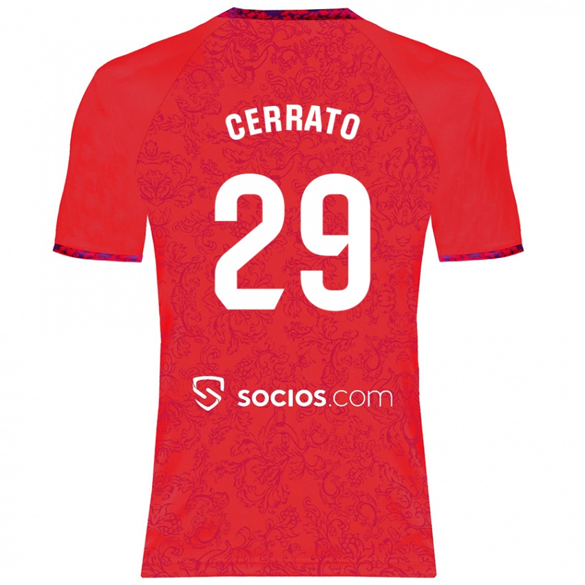 Herren Alba Cerrato Izquierdo #29 Rot Auswärtstrikot Trikot 2024/25 T-Shirt Schweiz