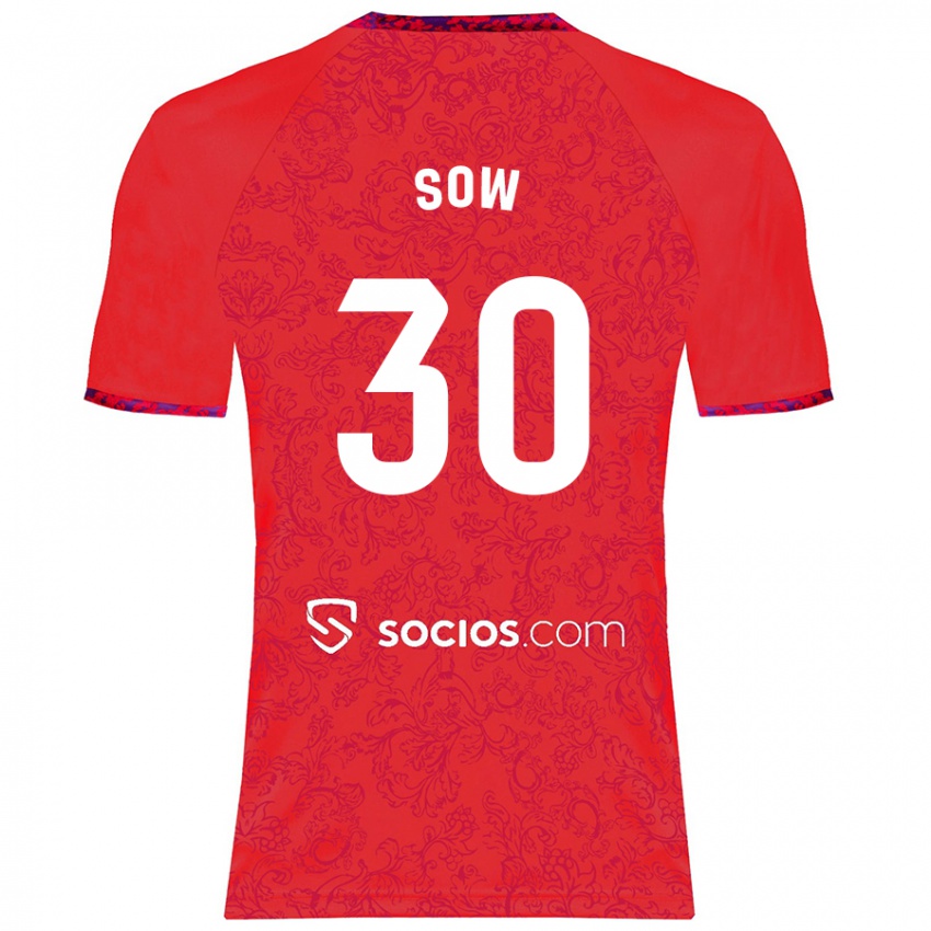 Herren Ibrahima Sow #30 Rot Auswärtstrikot Trikot 2024/25 T-Shirt Schweiz