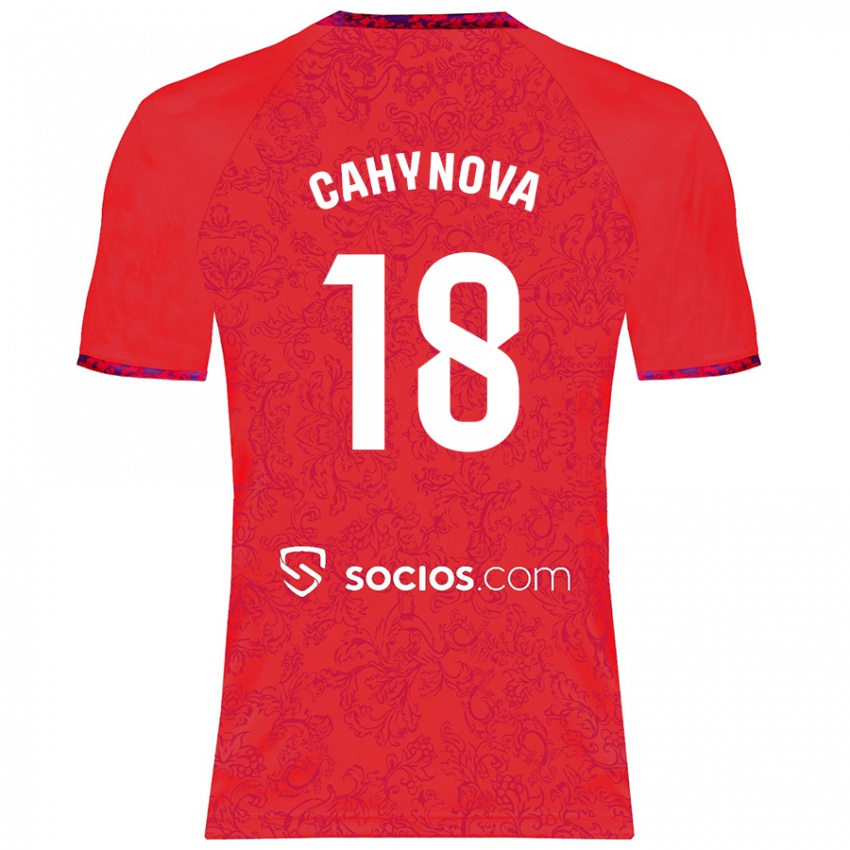 Herren Klara Cahynova #18 Rot Auswärtstrikot Trikot 2024/25 T-Shirt Schweiz