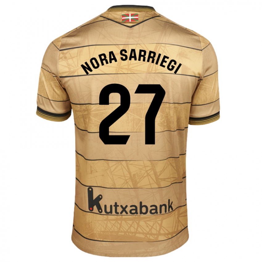 Herren Nora Sarriegi Galdos #27 Braun Auswärtstrikot Trikot 2024/25 T-Shirt Schweiz