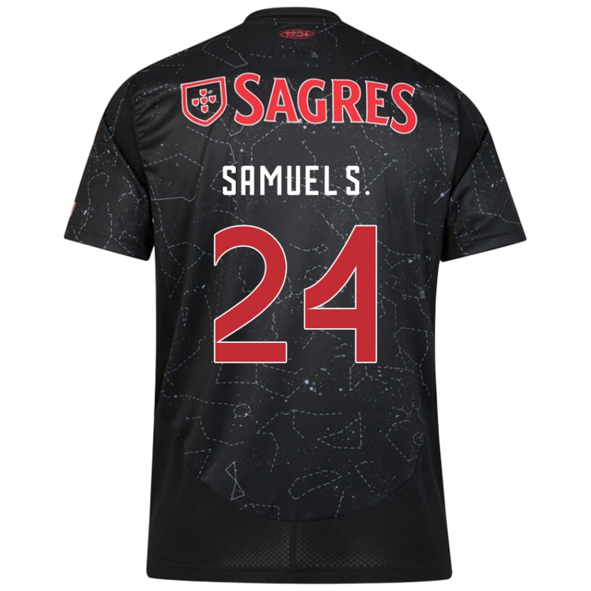 Homme Maillot Samuel Soares #24 Noir Rouge Tenues Extérieur 2024/25 T-Shirt Suisse