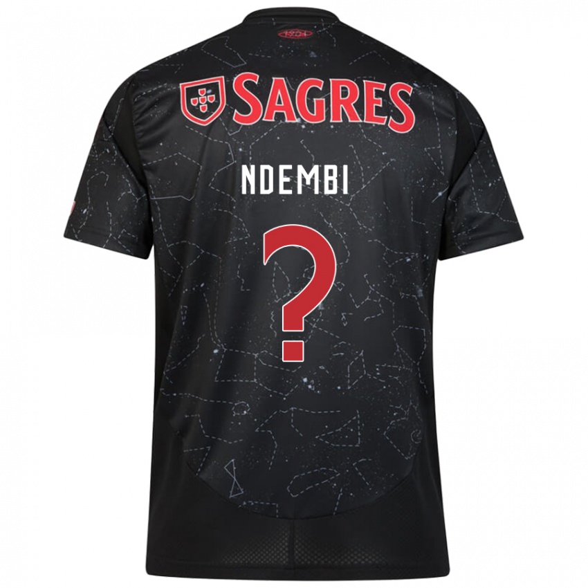 Homme Maillot Michée Ndembi #0 Noir Rouge Tenues Extérieur 2024/25 T-Shirt Suisse